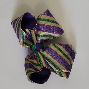 Mardi Gras Glitter Bow - xl